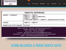 Tablet Screenshot of klinikpakarwanita.com